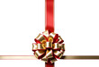 © anmitsu - Gold and red bow ribbon (transparent background) PNG with alpha channel. 金色と赤色の蝶結びのリボン(背景透過)アルファチャンネル付PNG