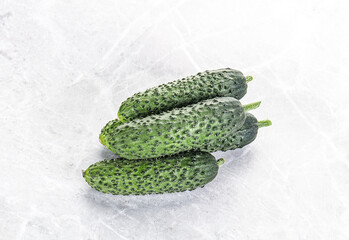 Poster - Fresh natural organic cucumbers heap