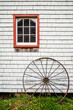 © Danita Delimont - Canada, Prince Edward Island, Orwell. Barn with old wagon wheel.
