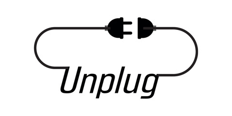 unplug icon on white background	