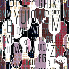 Poster - abstract background with alphabet	