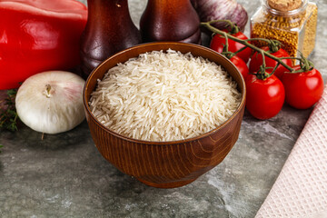 Sticker - Raw delicous basmati rice heap