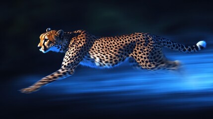 Wall Mural - Cheetah in Motion: A Blur of Speed and Grace