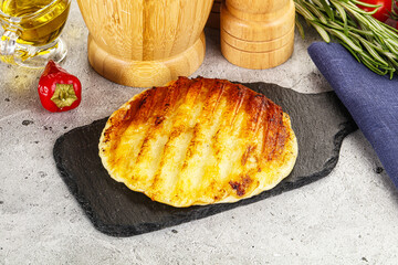 Wall Mural - Grilled Greek traditional cheese - haloumi