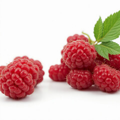 Wall Mural - Fresh raspberry, isolated on white background