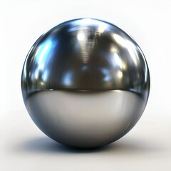 Canvas Print -  shiny-metal-sphere-isolated-on-transparent-background