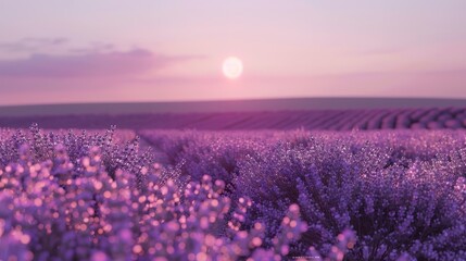 Wall Mural - Lavender Field Sunset