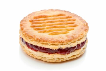 Sticker - Jam biscuit on white background