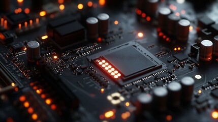 Leinwandbilder - concept  The motherboard in the picture is Brain Technology RAM Gaming This motherboard has chipset and supports 12th Core processors Generate AI : Generative AI