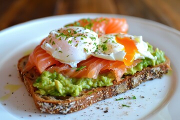 Sticker - Salmon poached egg and avocado on toast