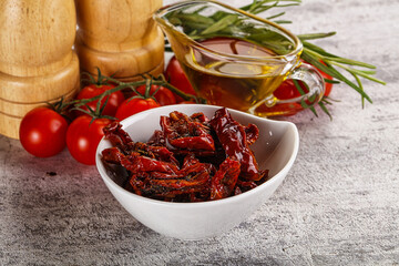 Wall Mural - Homemade dry tomatoes with oil