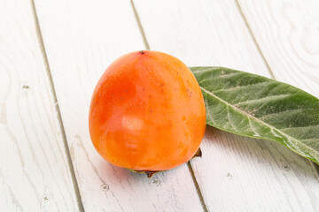 Sticker - Fresh ripe sweet juicy persimmon