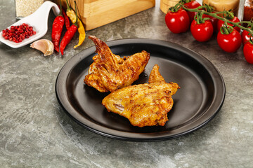 Poster - Tasty roasted chicken wing with spices