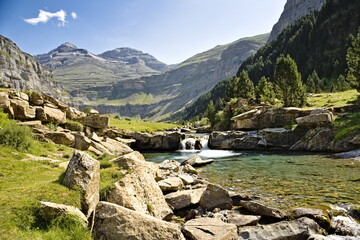 beautiful view of the national park of ordesa and monte perdido in the pyrenees