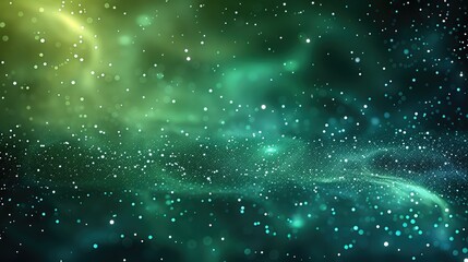 Aufkleber - Background magic space data, green and blue Illustration. Generative AI.