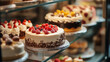 © Mahmud - “A pastry shop display window featuring a variety of cakes. The display showcases an assortment of beautifully decorated cakes, each with unique designs and flavors, attracting attention and enticing