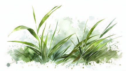 Sticker - Grass Leaf watercolor style