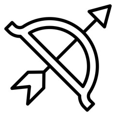 Sticker - Bow And Arrow Icon Style