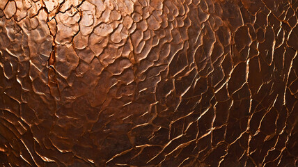 A high-resolution image depicting an abstract cracked surface with a rusted brown color, emphasizing texture and depth.