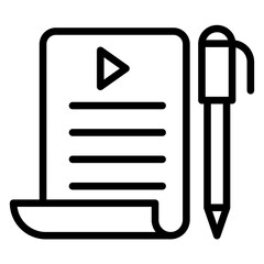 Wall Mural - script icon style