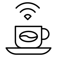 Poster - Cafe Wifi Icon Style