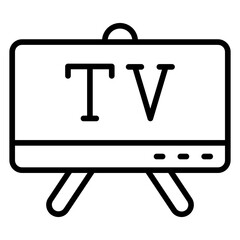 Sticker - Digital Television Icon Style