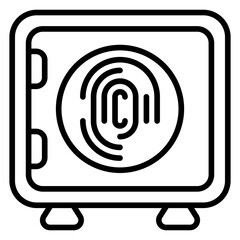 Poster - Biometric Safety Box Icon Style