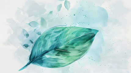 Sticker - Leaf Watercolor Style