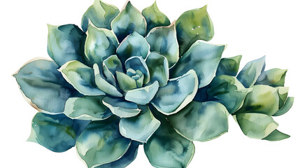 Canvas Print - Succulent Leaf watercolor style