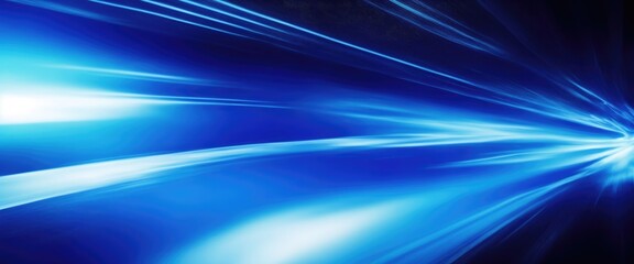 Wall Mural - Abstract background vibrant Blue with light streaks conveying speed and motion