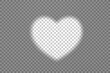 © TanyaFox - Shadow overlay heart shape spotlight effect isolated on a transparent background.