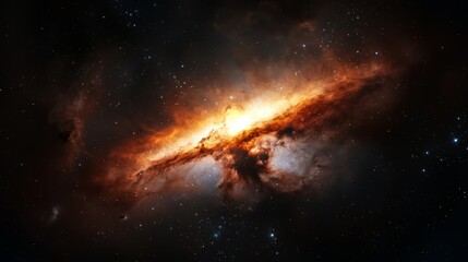 Wall Mural -  A tight shot of a colossal star in the heavens, surrounded by numerous stars