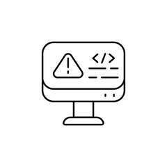 Code Error icon design with white background stock illustration