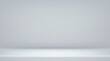 © Doloves - White grey studio room. Limbo light background. Abstract 3d backdrop for product presentation. Minimal wall scene. Showcase, promotion display. Vector stage mockup illustration