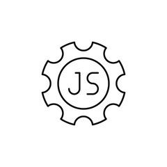 Javascript icon design with white background stock illustration