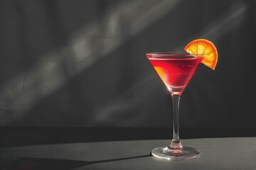   A close-up of a drink in a glass with a flower beside it and another flower on the glass. Beautiful simple AI generated image