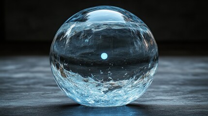 Wall Mural - Water Droplet in a Glass Sphere