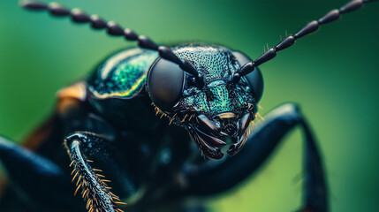 Detailed shot of an insect with a vintage aesthetic