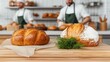 © Arthur Constantine - Busy Bakery Kitchen - with Bakers Working, Copy Space for Text, Quality