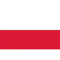 National Poland Flag. Vector Icon