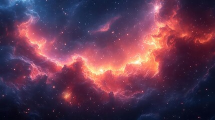 Wall Mural - abstract cosmic scene with swirling nebulas vibrant star clusters and ethereal light patterns evokin