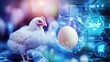 © Dragon42 - Futuristic Concept of Poultry Farming with Advanced Technology and Digital Innovations