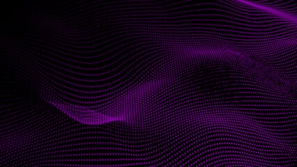 Wall Mural - beautiful abstract wave technology background with purple light digital effect company concept