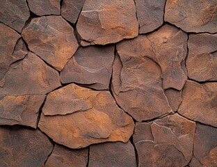 Canvas Print - Rugged stone wall texture background