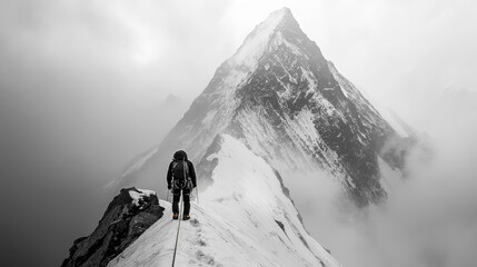a mountain where ambition is the climbing rope, constantly growing longer as one ascends, pulling to