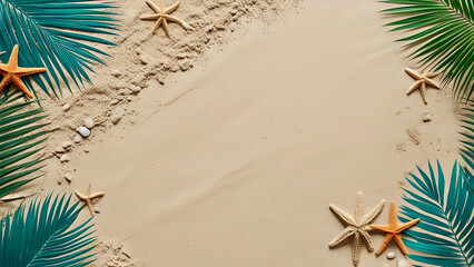 Canvas Print - beach background