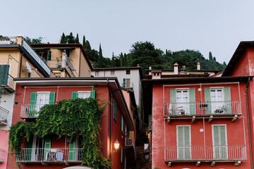 Villa in Italy, lake, city, old building