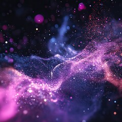 abstract digital background of moving particles