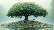 © zulie - Tree of Knowledge - A surreal depiction of a tree growing out of a stack of books symbolizing the power of knowledge.