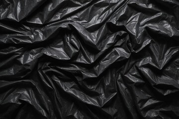 Canvas Print - Wrinkled black plastic texture abstract background